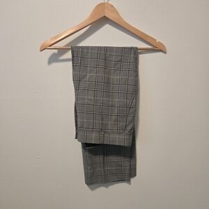 Banana Republic Black and White Plaid Pants